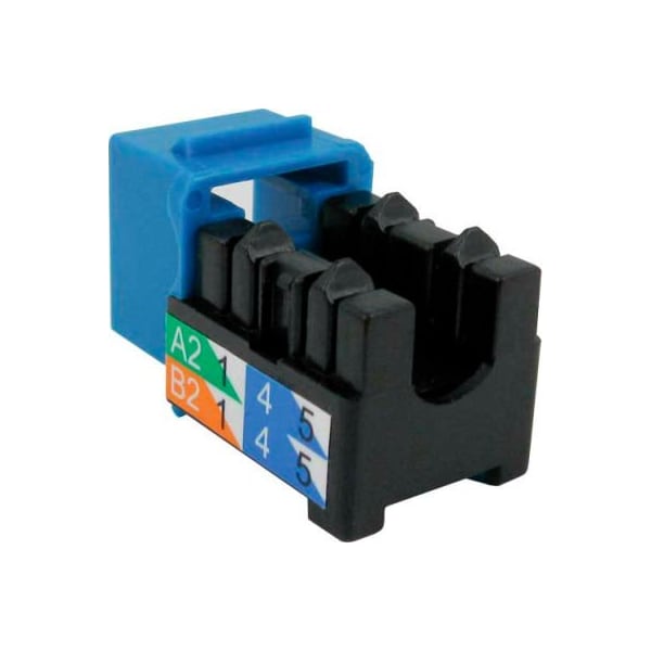 Chiptech, Inc Dba Vertical Cable Vertical Cable Cat 6 V-Max U-Style Keystone Jack - Blue 352-V2714/BL - main